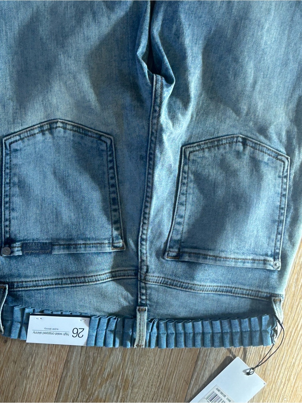 Neat 7 for all mankind 26x25 The High Waist. Too Skinny Denim Jeans Ladies - Picture 5 of 7